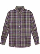 Beams Plus - Button-Down Collar Checked Cotton-Madras Shirt - Green