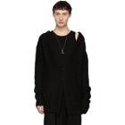 Ann Demeulemeester Black Hand Knit Moby Cardigan