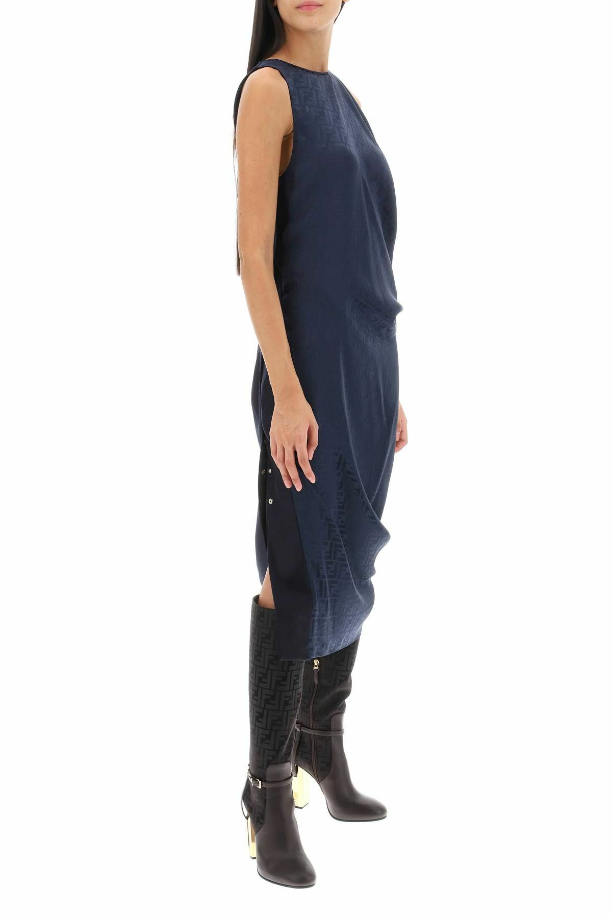 Fendi Purple Silk Casual Dress