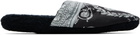 Versace Black 'I Heart Baroque' Slippers