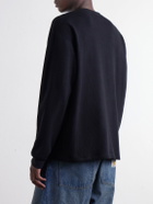 OrSlow - Waffle-Knit Cotton T-Shirt - Black
