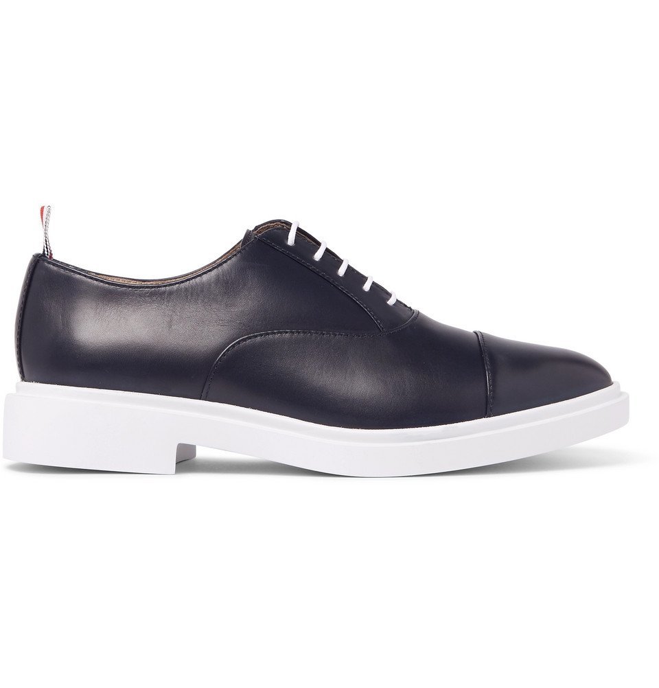 Thom Browne - Cap-Toe Leather Oxford Shoes - Men - Navy Thom Browne