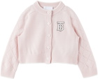 Burberry Baby Pink Button Cardigan