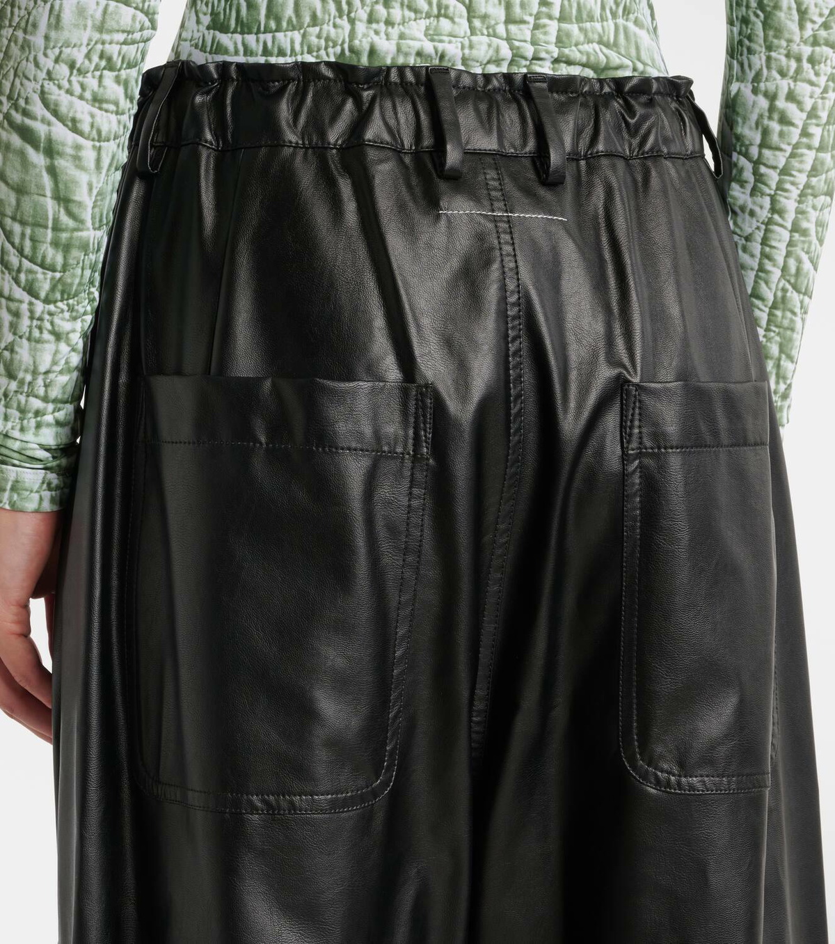 MM6 Maison Margiela Faux leather wide-leg pants MM6 Maison Margiela