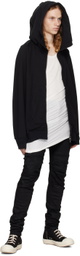 Julius Black Funnel Neck Hoodie