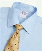 Brooks Brothers Men's Stretch Supima Cotton Non-Iron Twill Ainsley Collar Dress Shirt | Light Blue