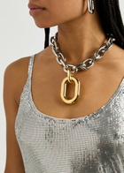 Rabanne XL Link Two-tone Necklace - Silver - One Size