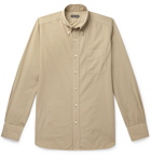 TOM FORD - Slim-Fit Button-Down Collar Cotton Shirt - Beige