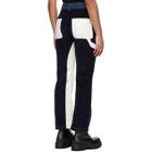 GR-Uniforma Blue and White Patchwork Jeans