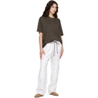rag & bone White Atlas Linen Trousers