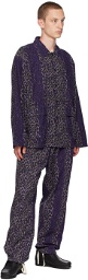 South2 West8 Purple Print Trousers