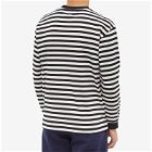 Edwin Men's Long Sleeve Basic Stripe T-Shirt in Black/White