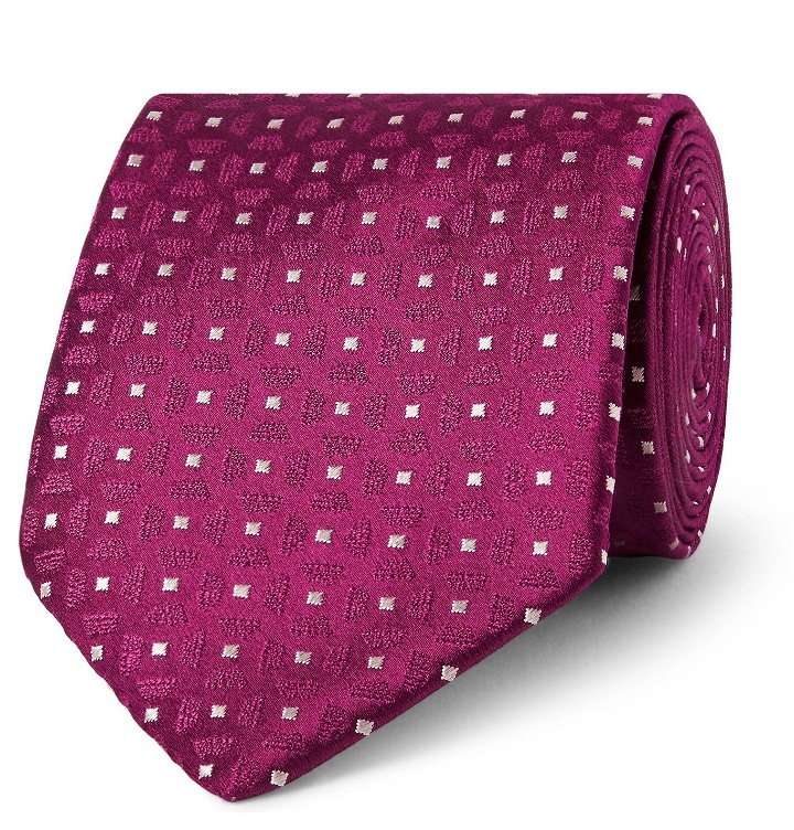 Photo: Charvet - 7.5cm Silk-Jacquard Tie - Purple