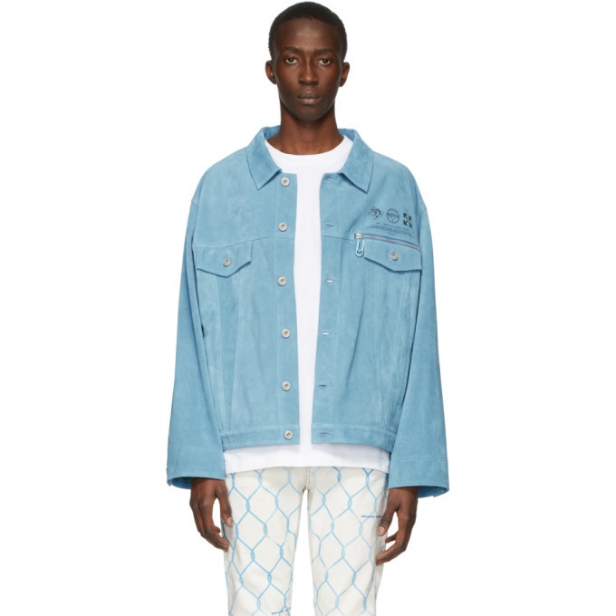 Photo: Off-White Blue Suede Taft Point Jacket