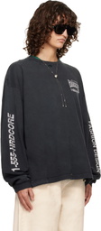 WILLY CHAVARRIA Black 'Hardcore' Buffalo L/S T-shirt