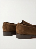 Tricker's - Maine Suede Penny Loafers - Brown