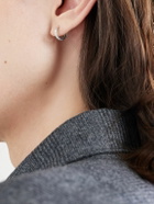 MARIA TASH - 8mm Invisible Set Baguette Eternity 18-Karat White Gold Diamond Single Hoop Earring