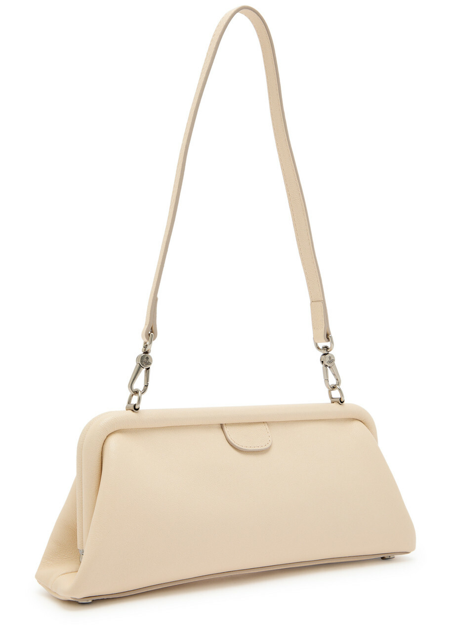 Vivienne Westwood Jane Frame Leather Purse - Cream - One Size