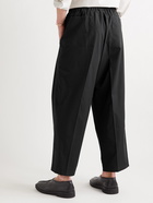 UMIT BENAN B - Julian Cotton and Silk-Blend Drawstring Trousers - Black - IT 46