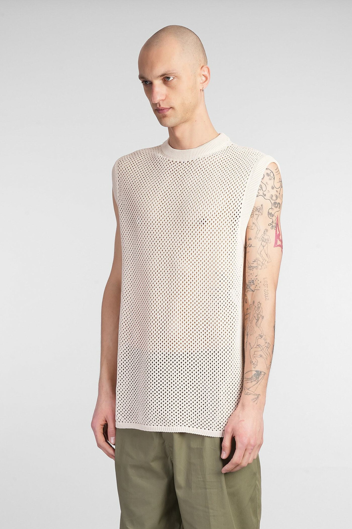 Laneus Knitwear In Beige Viscose