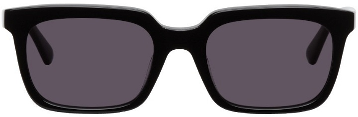 Photo: MCQ Black Acetate Rectangular Sunglasses