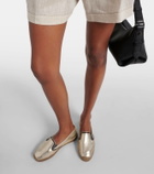 Brunello Cucinelli Monili-embellished leather espadrilles