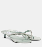 Jimmy Choo Dila 35 leather and satin thong sandals