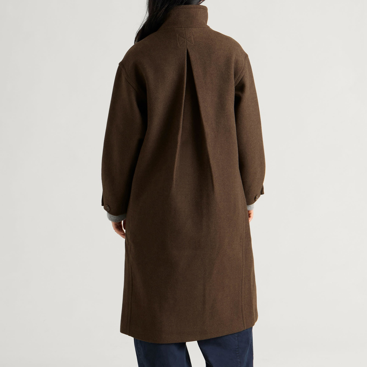 Damson Madder Women's Agnes Wool Coat in Choc