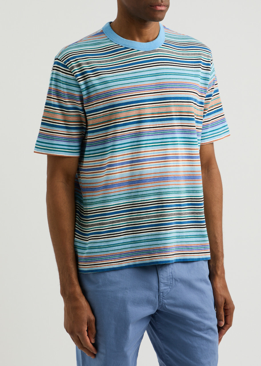 Tシャツ・カットソー PAUL SMITH Men T-shirt Multicolor M1A388FHP3PK 1A Paul Smith Men's Multi Zebra T-Shirt in Black Paul Smith