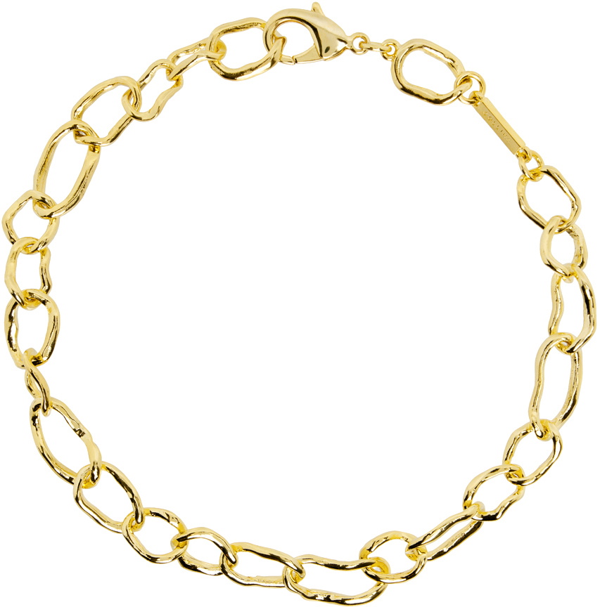 Collina Strada Gold Crushed Chain Necklace