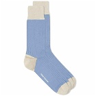 Oliver Spencer Men's Miller Sock in Sky Blue