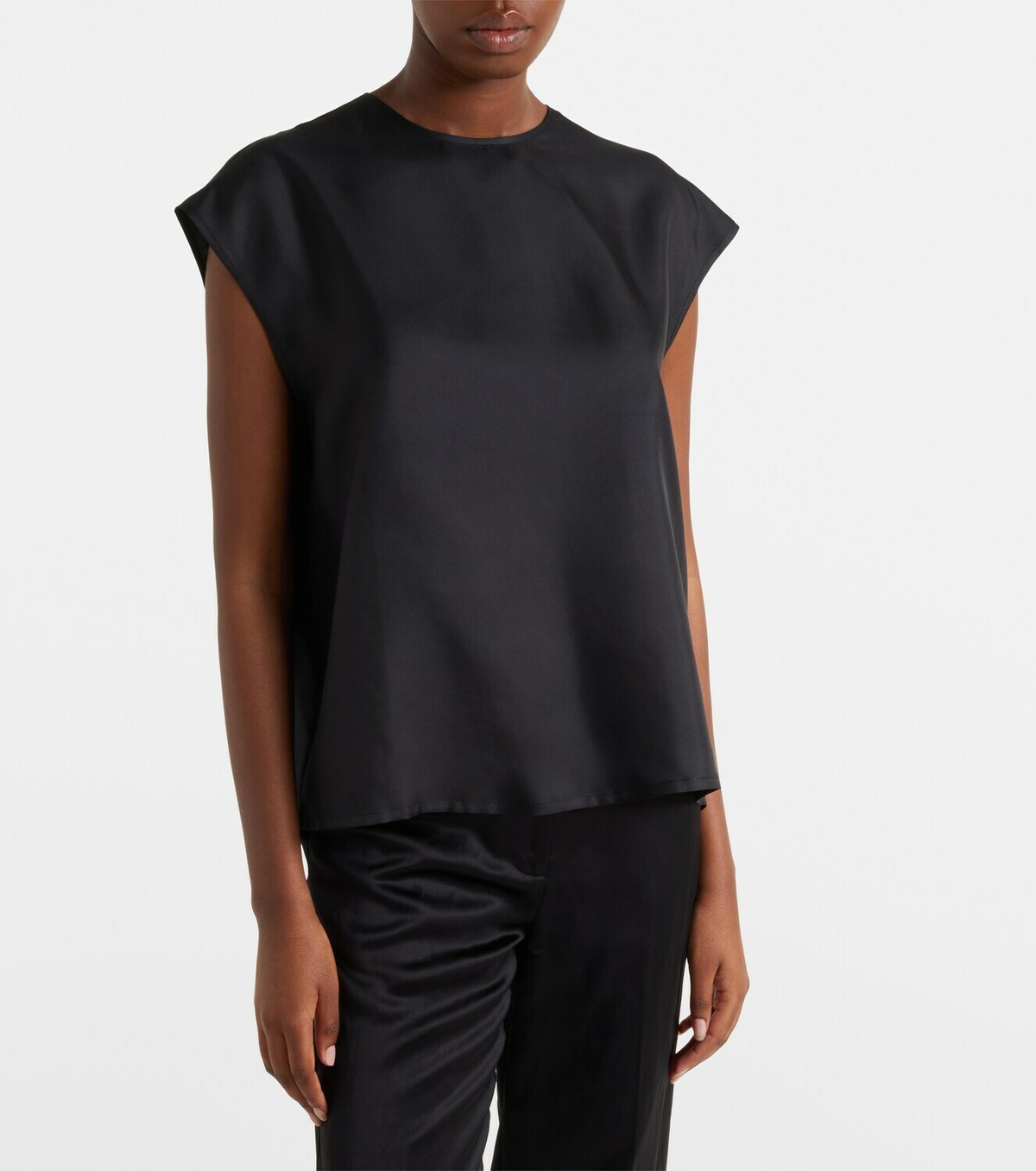 Asceno Dasha silk twill top