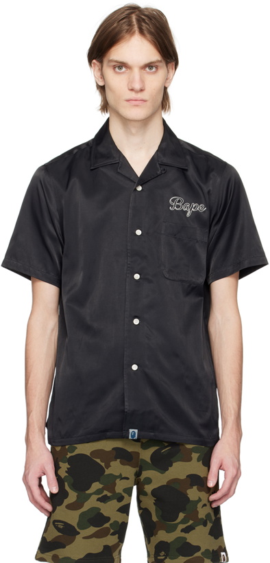 Photo: BAPE Black Embroidered Shirt