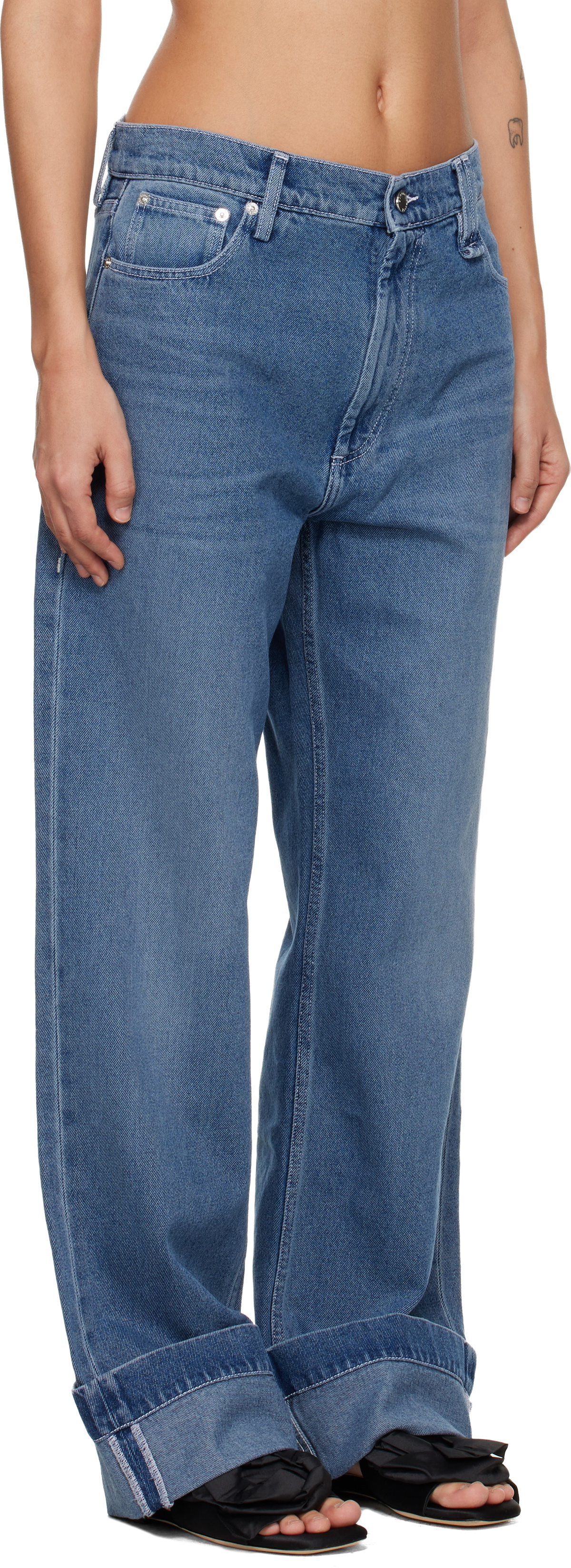 Simone Rocha Blue Straight Leg Jeans