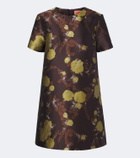 La DoubleJ Devon floral jacquard minidress