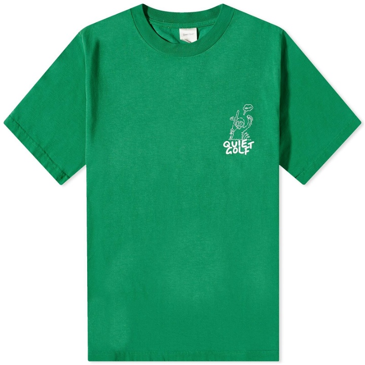 Photo: Quiet Golf Men's Sinker Logo T-Shirt in Kelly