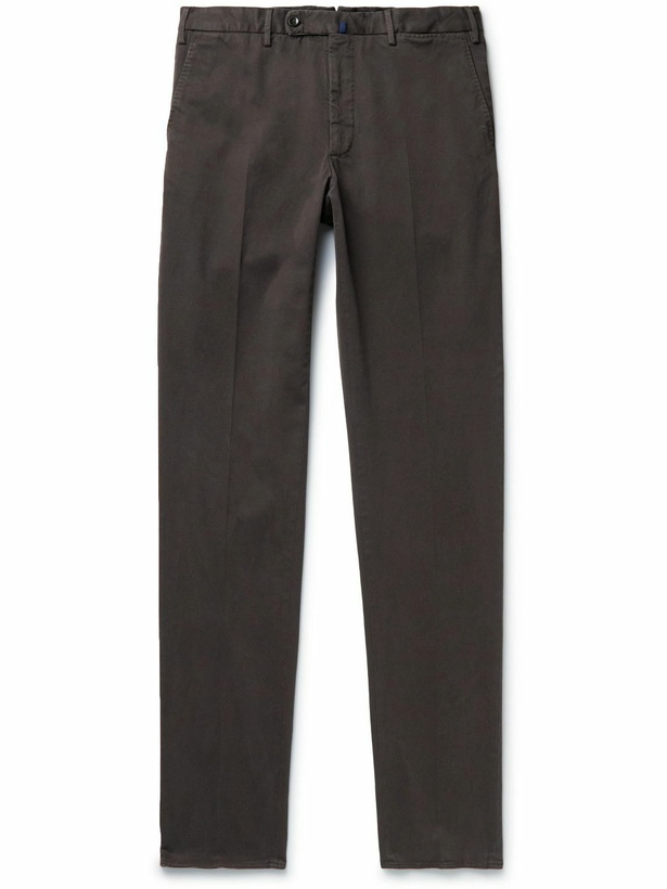 Photo: Incotex - Venezia 1951 Straight-Leg Cotton-Blend Twill Trousers - Brown