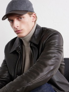 Berluti - Leather-trimmed cashmere-blend hat - Gray