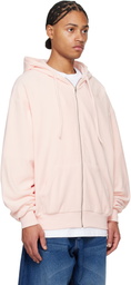ABRA Pink Oversize Zipped Hoodie