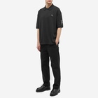 Fred Perry Men's x Raf Simons Embroidered Oversized Polo Shirt in Black