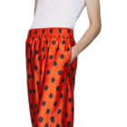 Palomo Spain Red and Black Silk Mercury Dot Trousers