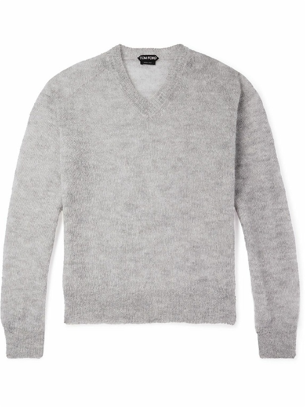 Photo: TOM FORD - Mohair-Blend Sweater - Gray