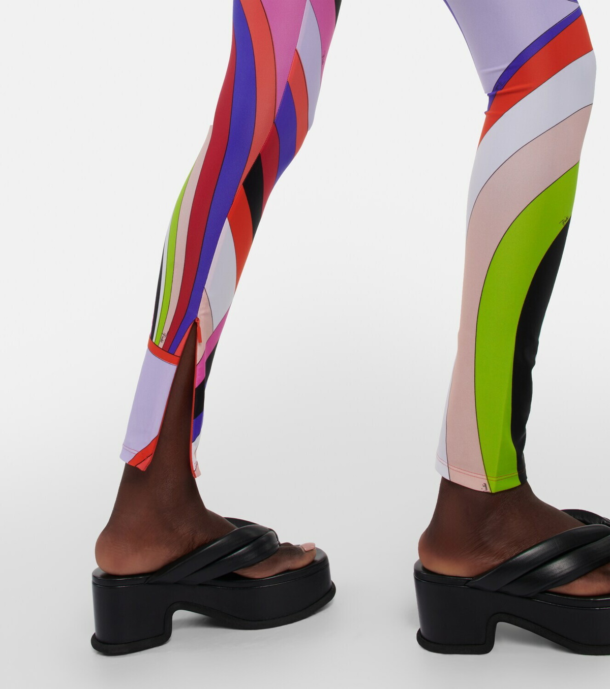 Buy Emilio Pucci Printed High-rise Leggings - Multicoloured At 40% Off