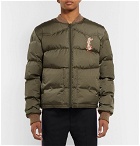 Gucci - Quilted Embroidered Ripstop Down Jacket - Men - Green