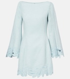 Oscar de la Renta Cotton and wool-blend tweed minidress