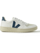 Veja - V-10 Rubber-Trimmed Leather and Suede Sneakers - White