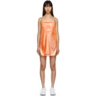 Anton Belinskiy Orange Lame Slip Dress