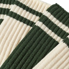 END. x Beams Plus 'Ivy League' Schoolboy Sock - 2 Pack in Ivory/Dark Green