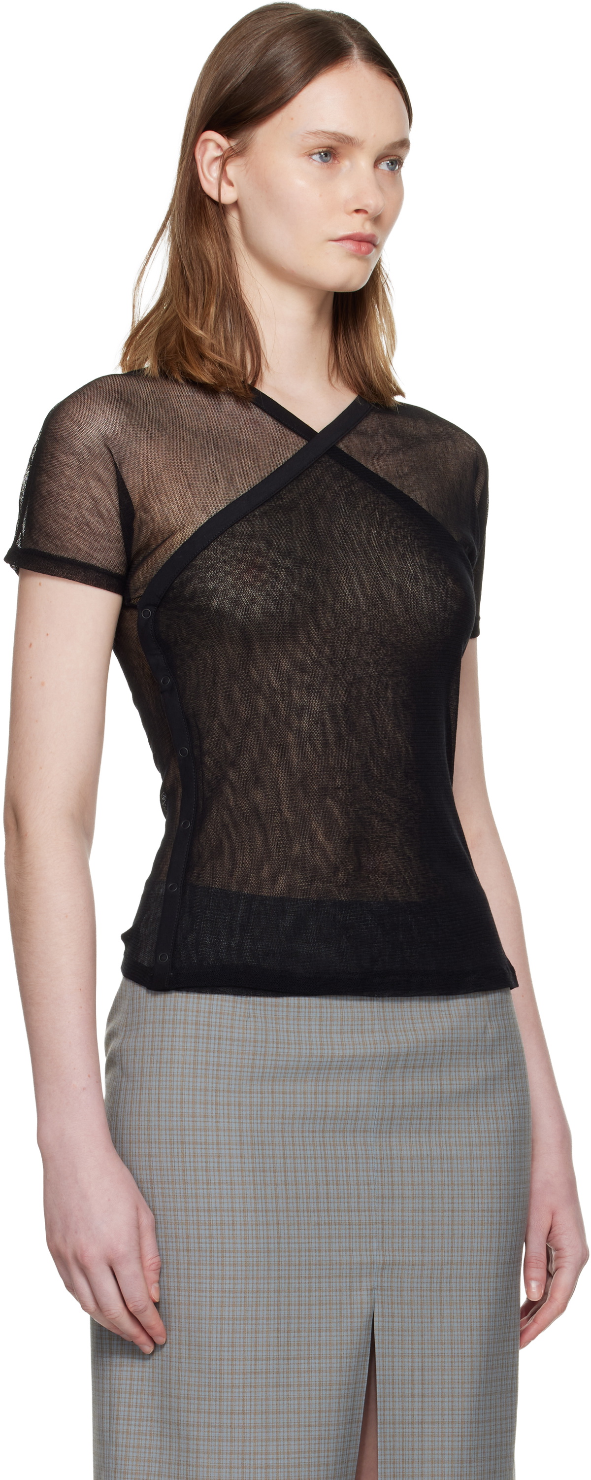 Paloma Wool Black Olimpia Mesh T-shirt