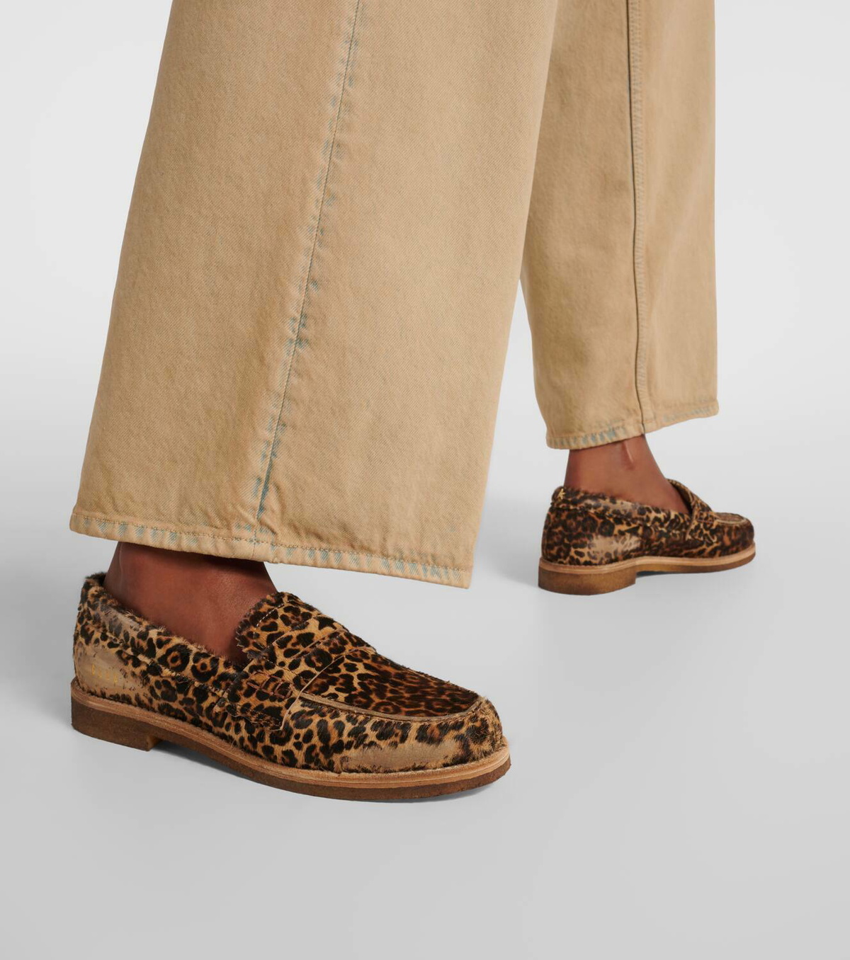 【関税&送料込】Golden  Deluxe Brand Printed Calf Hair Golden Goose Jerry calf hair penny loafers Golden Goose